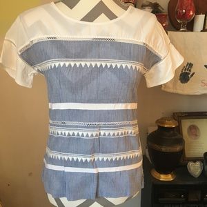 J. Crew Textured Chambray Top